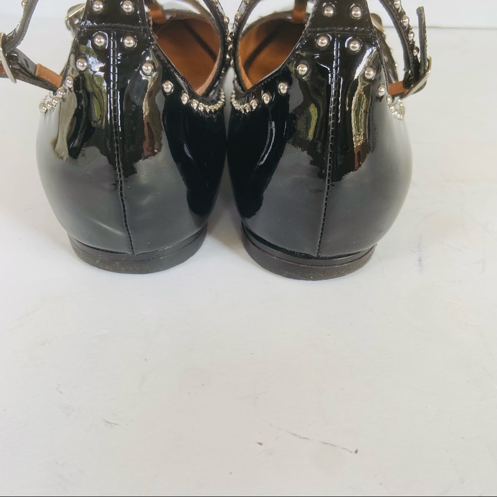 Givenchy black patent studded flats 37.5 - Picture 8 of 13